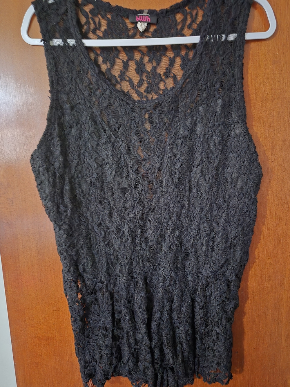 Blush Black Lace Camisole Tank